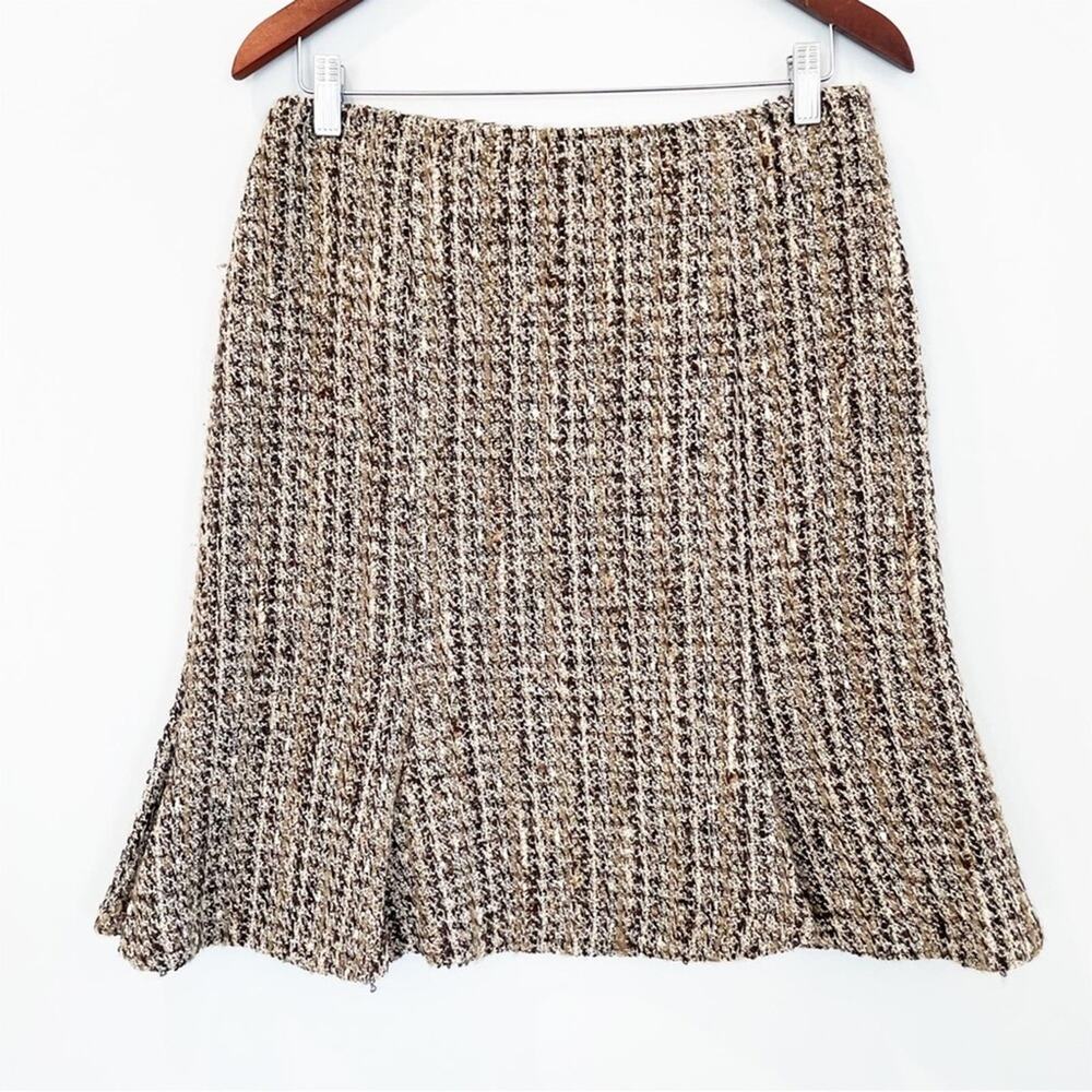 Jones New York Brown Tan Mini Fit and Flare Skirt - Picture 11 of 13